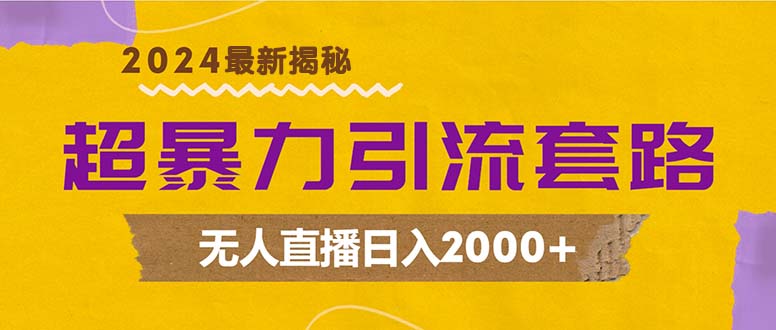 超暴力引流套路，无人直播日入2000+-徐小晨博客