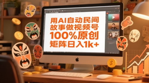 用AI自动民间故事做视频号，100%原创，矩阵日入1k+-徐小晨博客
