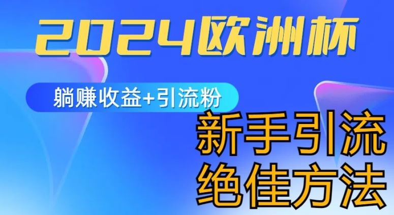 2024欧洲杯风口的玩法及实现收益躺赚+引流粉丝的方法，新手小白绝佳项目【揭秘】-徐小晨博客