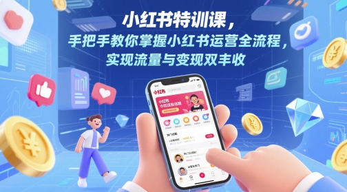 小红书特训课，手把手教你掌握小红书运营全流程，实现流量与变现双丰收-徐小晨博客