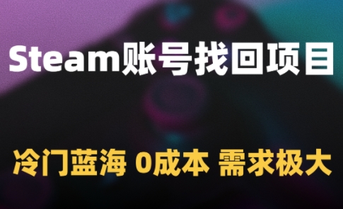 Steam账号找回项目，冷门蓝海，0成本，需求极大-徐小晨博客