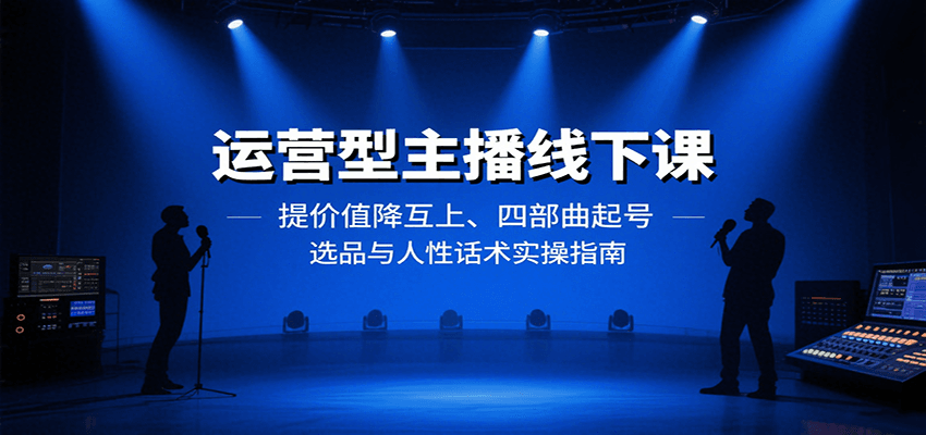 运营型主播线下课：提价值降互上、四部曲起号、选品与人性话术实操指南-徐小晨博客