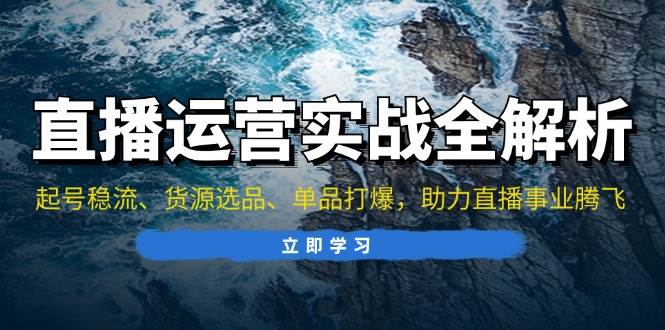 直播运营实战全解析：起号稳流、货源选品、单品打爆，助力直播事业腾飞-徐小晨博客
