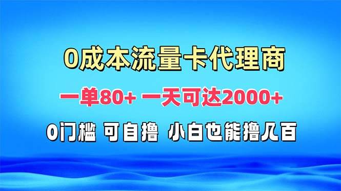 免费流量卡代理一单80+ 一天可达2000+-徐小晨博客