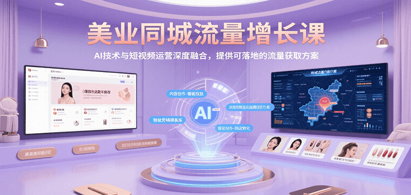 美业同城流量增长课，AI技术与短视频运营深度融合，提供可落地的流量获取方案-徐小晨博客
