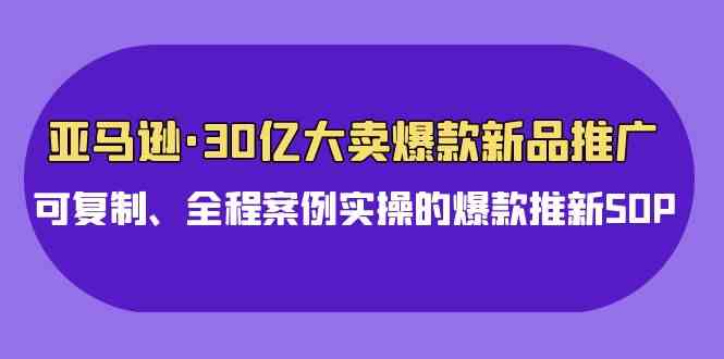 亚马逊30亿·大卖爆款新品推广，可复制、全程案例实操的爆款推新SOP-徐小晨博客