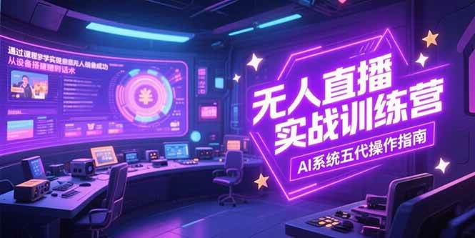 无人直播实操训练营，从设备搭建到话术，AI系统五代操作指南(7月更新-徐小晨博客
