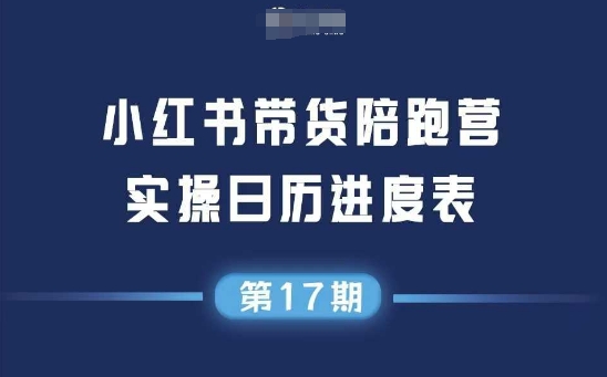 小红书第17期带货陪跑营，不囤货，无不直播，无不投流，通过选品+笔记内容+测品+笔记铺量+矩阵运营打爆款-徐小晨博客