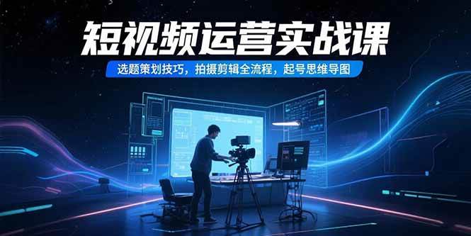 短视频运营实战课，选题策划技巧，拍摄剪辑全流程，起号思维导图-徐小晨博客