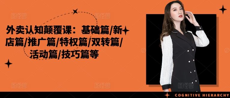 外卖认知颠覆课：基础篇/新店篇/推广篇/特权篇/双转篇/活动篇/技巧篇等-徐小晨博客