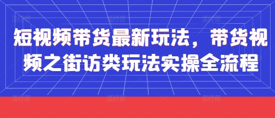 短视频带货最新玩法，带货视频之街访类玩法实操全流程-徐小晨博客