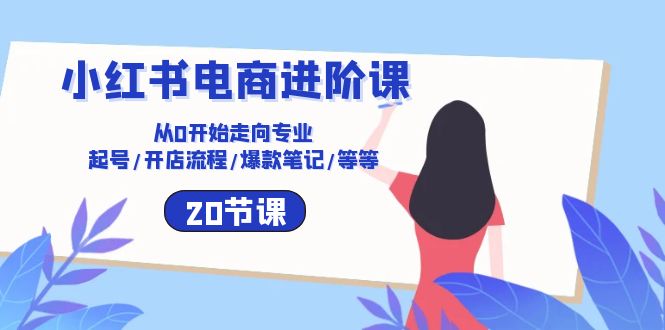 小红书电商进阶课：从0开始走向专业 起号/开店流程/爆款笔记/等等（20节）-徐小晨博客