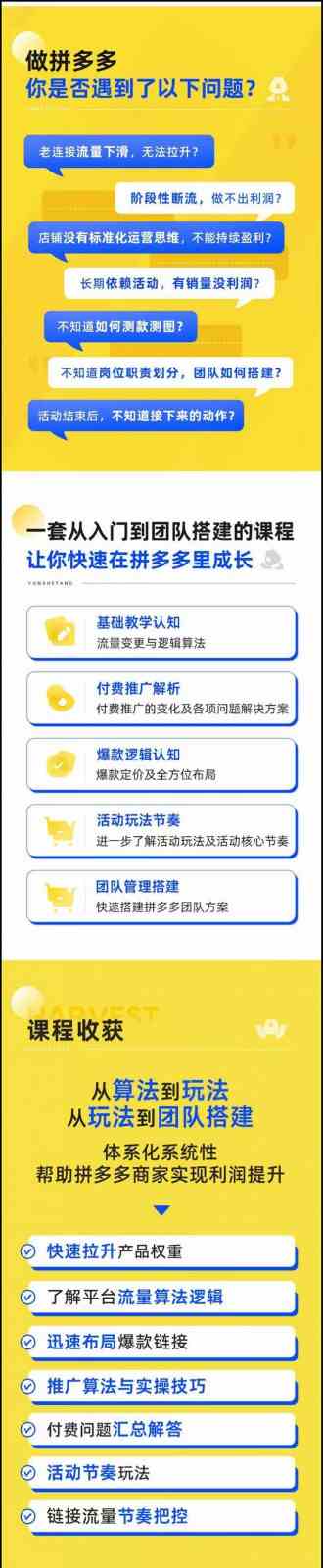 拼多多进阶课：极限拉升/盈利突破：从算法到玩法 从玩法到团队搭建（18节）-徐小晨博客