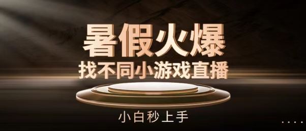 暑假火爆找不同小游戏直播间，小白秒上手【揭秘】-徐小晨博客
