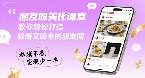 朋友圈美化课堂，教你轻松打造，吸睛又吸金的朋友圈，私域不看，变现少一半-徐小晨博客