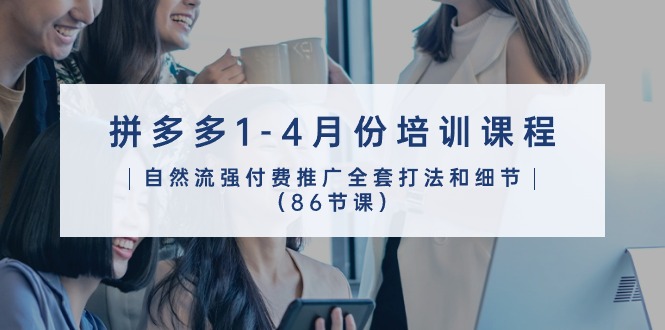 拼多多1-4月份培训课程，自然流强付费推广全套打法和细节（86节课）-徐小晨博客
