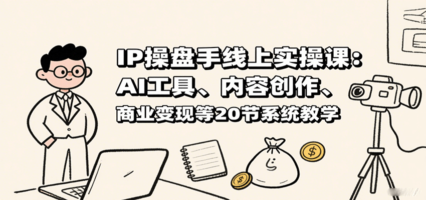IP操盘手线上实操课：AI工具、内容创作、商业变现等20节系统教学-徐小晨博客