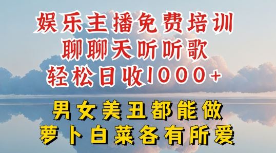 娱乐主播免费培训聊聊天听听歌轻松日收1K+，男女美丑都能做萝卜白菜各有所爱【揭秘】-徐小晨博客