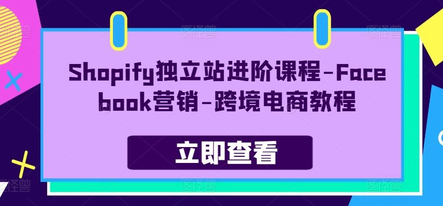 Shopify独立站进阶课程-Facebook营销-跨境电商教程-徐小晨博客