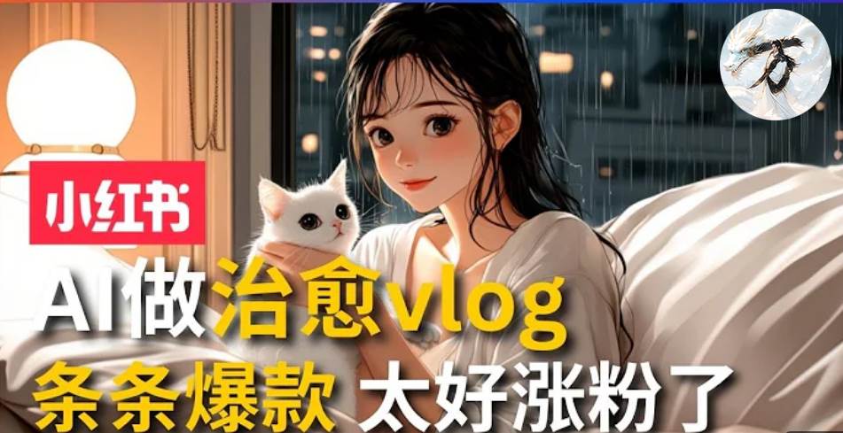 AI治愈系vlog动画视频，小红书1个月轻松涨粉破万，商单报价1500+日入2000+-徐小晨博客