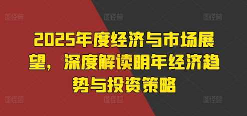 2025年度经济与市场展望，深度解读明年经济趋势与投资策略-徐小晨博客