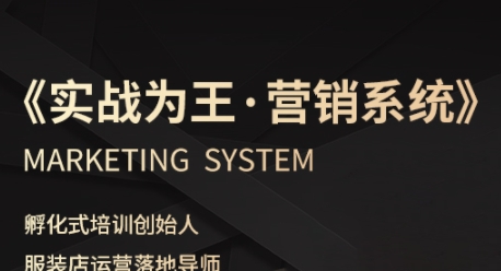 服装老板必修课《实战为王-营销系统》实现业绩被动式增长-徐小晨博客