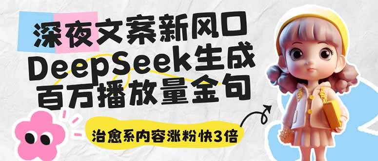 深夜文案新风口：DeepSeek生成百万播放量金句，治愈系内容涨粉快3倍-徐小晨博客