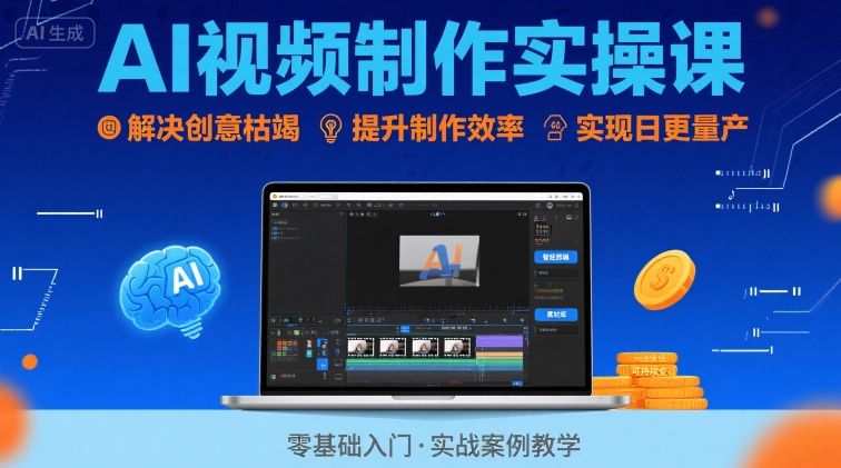 Ai视频制作实操课，解决创意枯竭、效率低下痛点，实现日更量产可持续变现-徐小晨博客