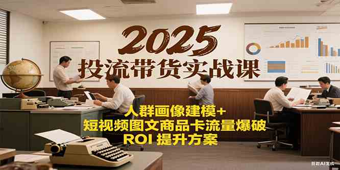 2025投流带货实战课：人群画像建模+短视频图文商品卡流量爆破ROI提升方案-徐小晨博客