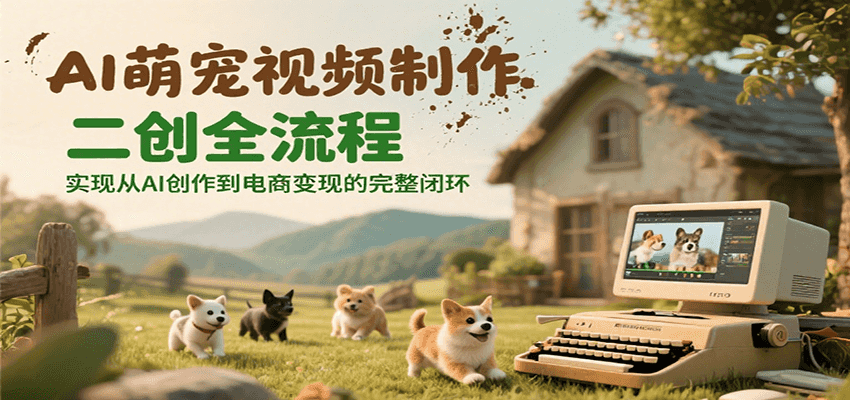 AI萌宠视频制作二创全流程，实现从AI创作到电商变现的完整闭环-徐小晨博客