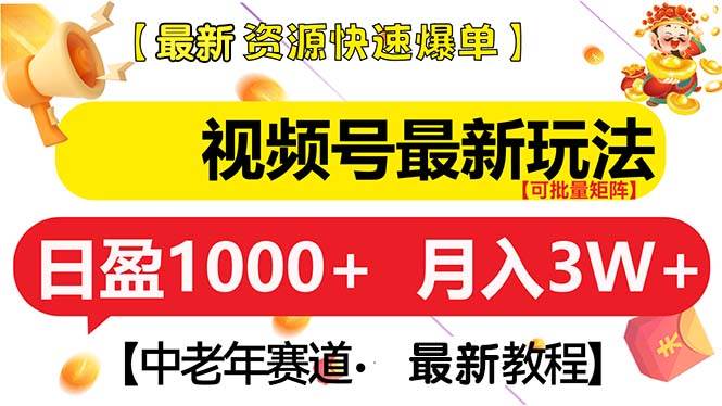 视频号最新玩法 中老年赛道 月入3W+-徐小晨博客