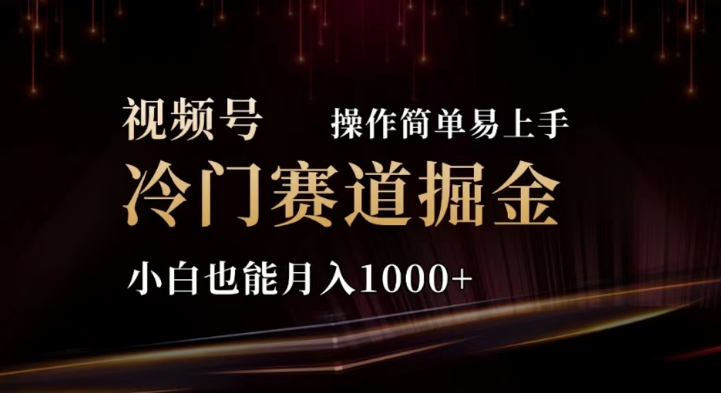 2024视频号冷门赛道掘金，操作简单轻松上手，小白也能月入1000+-徐小晨博客