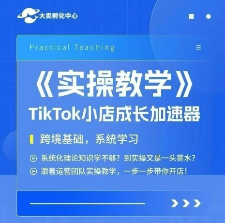 大卖家孵化中心TikTok实操课，TikTok小店成长加速器，跨境基础系统学习，一步一步带你开店-徐小晨博客