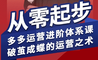 拼多多运营进阶系统课，从零起步，多多运营进阶体系课，破茧成蝶的运营之术-徐小晨博客