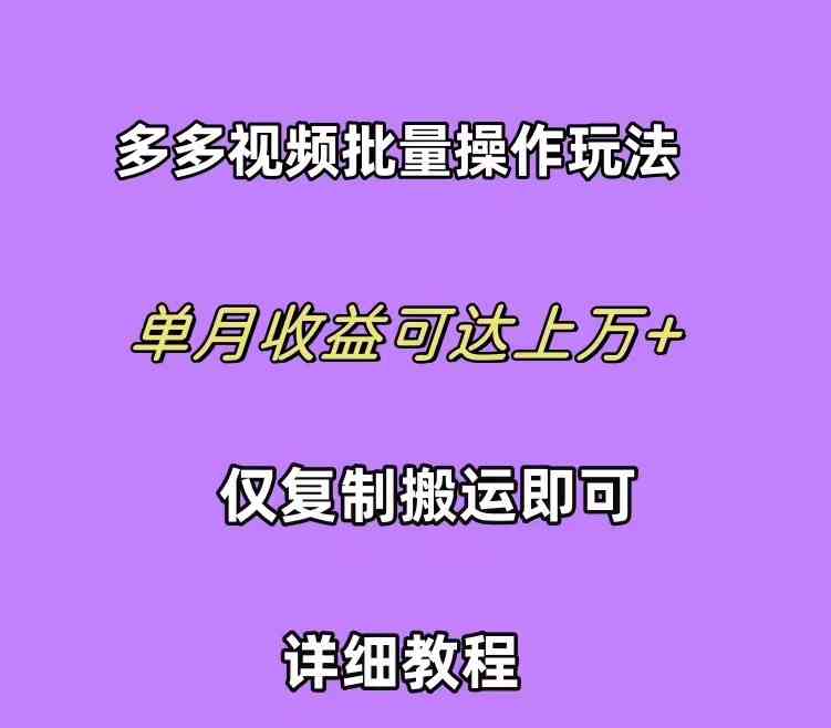 拼多多视频带货快速过爆款选品教程 每天轻轻松松赚取三位数佣金 小白必…-徐小晨博客