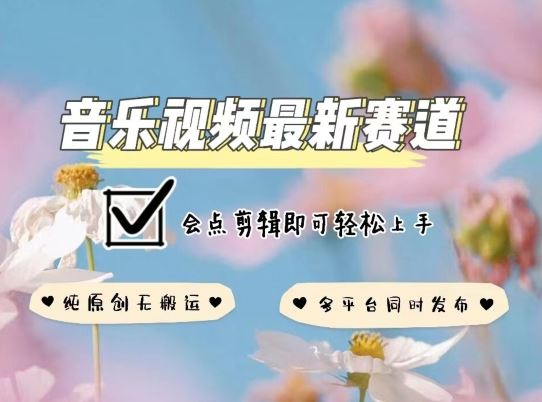 音乐视频赛道最新玩法，纯原创不违规，可所有平台同时发布，会点剪辑即可轻松拿捏【揭秘】-徐小晨博客