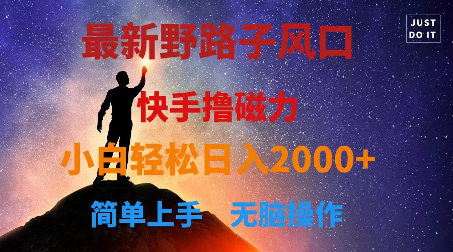 最新风口！快手撸磁力，野路子，小白无脑操作日入2000+-徐小晨博客