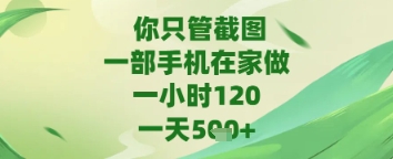 你只管截图，一部手机在家做，苹果安卓都可以，一天5张+【揭秘】-徐小晨博客