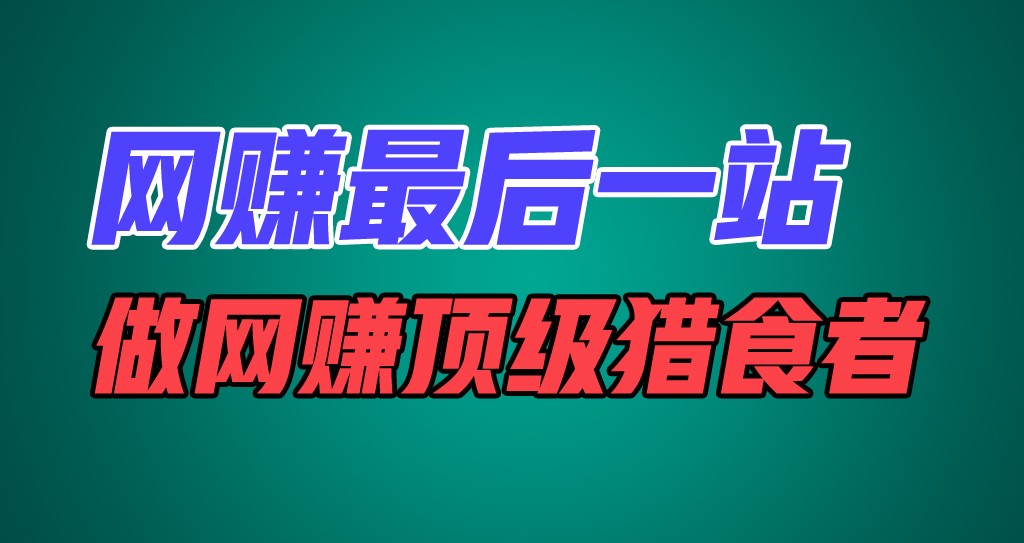 网赚最后一站，卖项目，做网赚顶级猎食者-徐小晨博客