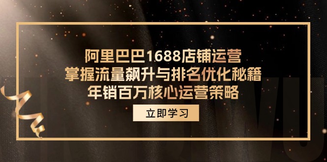 阿里巴巴1688店铺运营，掌握流量飙升与排名优化秘籍 年销百万核心运营策略-徐小晨博客