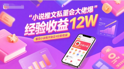 小说推文私董会大佬爆单经验分享收益12W，番茄小说每天稳定4位数收益-徐小晨博客