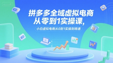 拼多多全域虚拟电商从零到1实操课，小白虚拟电商从0到1实操到精通-徐小晨博客