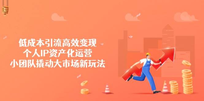 低成本引流高效变现，个人IP资产化运营，小团队撬动大市场新玩法-徐小晨博客