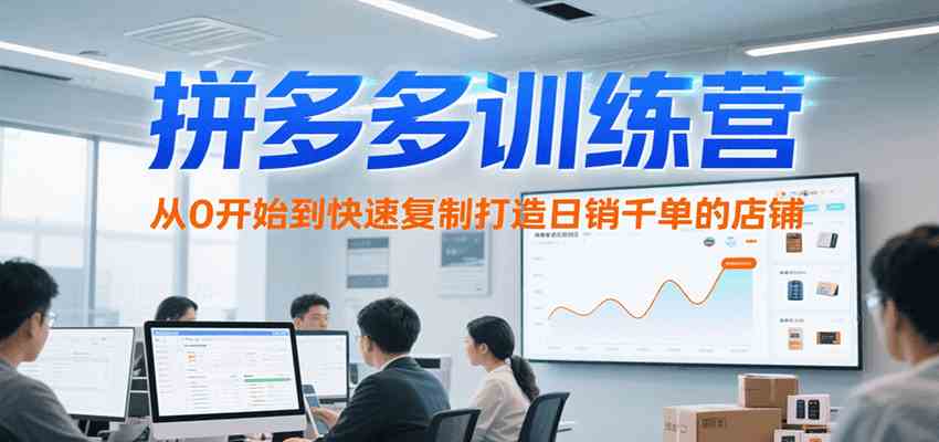 拼多多训练营，从0开始到快速复制打造日销千单的店铺（更新7月）-徐小晨博客