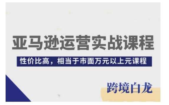 亚马逊运营实战课程，亚马逊从入门到精通，性价比高，相当于市面万元以上元课程-徐小晨博客