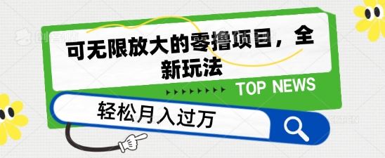 可无限放大的零撸项目，全新玩法，一天单机撸个50+没问题【揭秘】-徐小晨博客