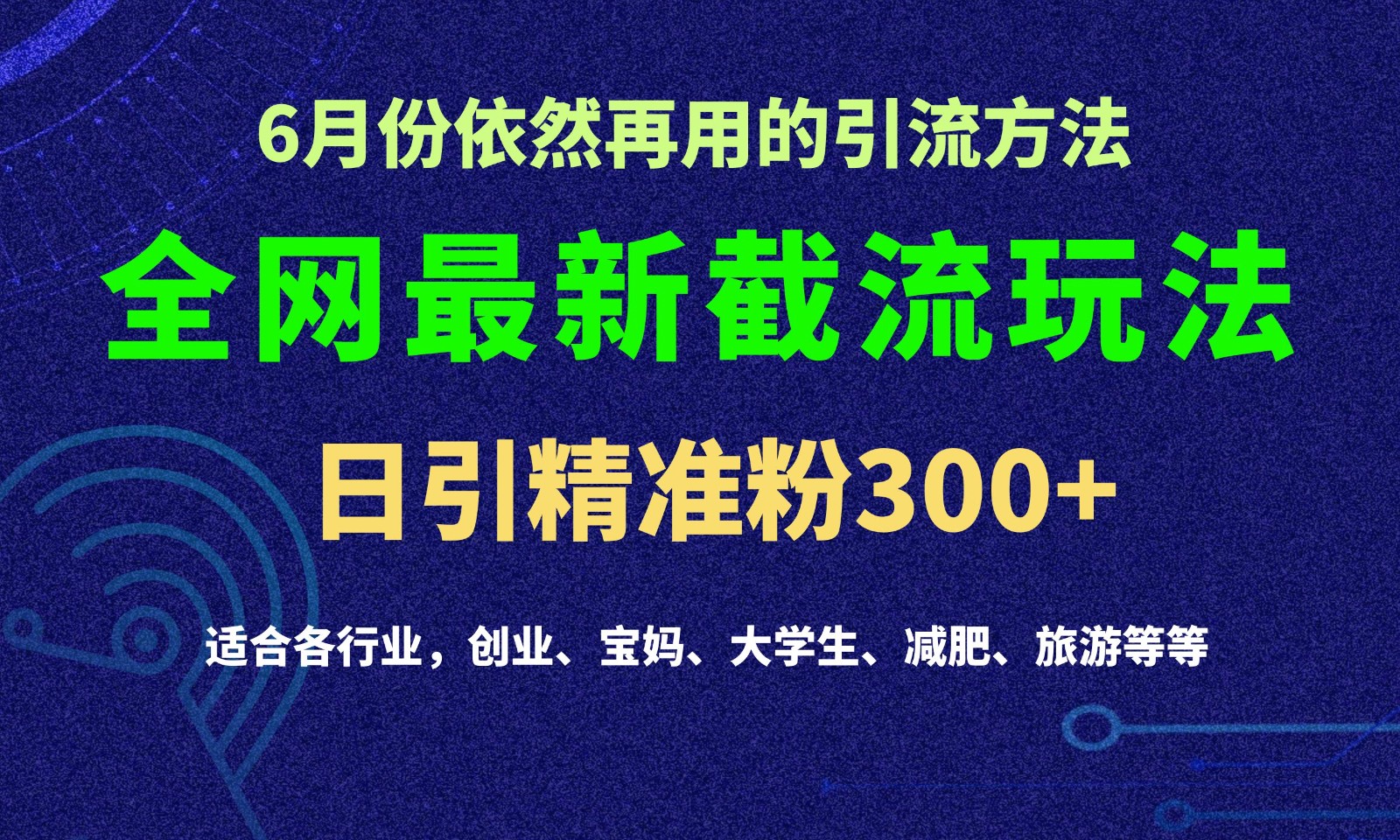2024全网最新截留玩法，每日引流突破300+-徐小晨博客