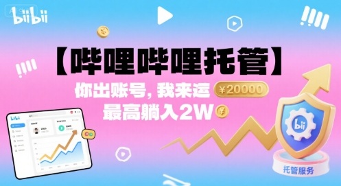 【哔哩哔哩托管】你出账号，我来运营，最高躺入2W【揭秘】-徐小晨博客