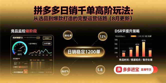 拼多多日销千单高阶玩法：从选品到爆款打造的完整运营链路（8月更新）-徐小晨博客