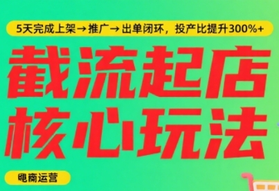 淘宝截流快速起店玩法，掌握暴力快速起店的流程，5天完成上架-推广-出单闭环-徐小晨博客